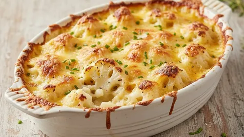 Clafoutis salé au chou-fleur et au chèvre