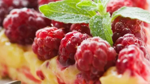 Gâteau aux framboises tout léger