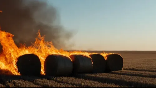Ribeauvillé : plus de 300 tonnes de foin et de paille détruites...