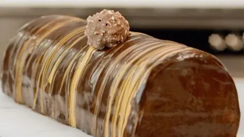 Bûche au chocolat rocher