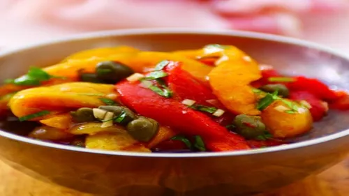 Poivrons grillés marinés pour l'apéro