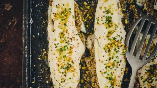 Limande croquante aux fruits secs