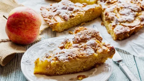 Gâteau pommes et noix