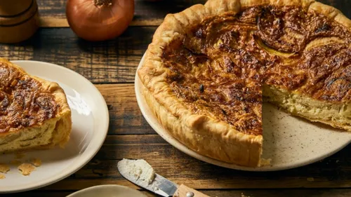 Tarte aux oignons et au fromage frais