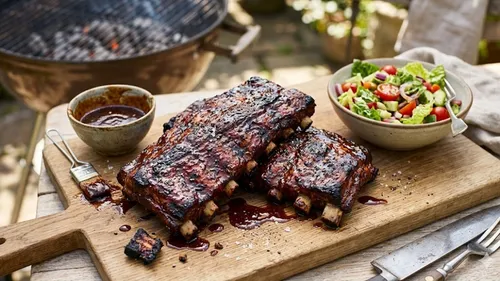 Ribs de porc marinés au barbecue