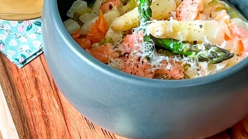 Risotto aux deux asperges