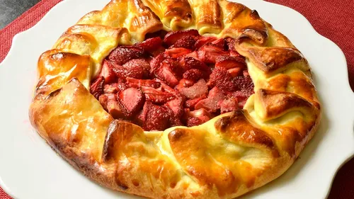 Tarte fraise rhubarbe à l'ancienne