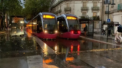 Gros orage à Dijon : le réseau de tramways provisoirement immobilisé 
