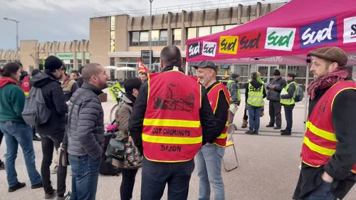 Une action cheminote en gare de Dijon