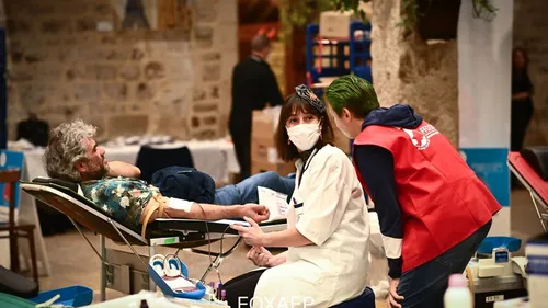 Une opération de don de sang au château du Clos de Vougeot