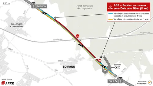L’A39, entre Dijon et Soirans, sera en travaux dès lundi