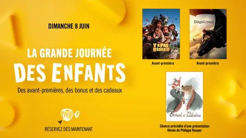 La grande journée des enfants au cinéma reviendra le 8 juin
