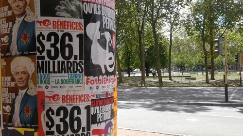 Des affiches hostiles à Total Energies dans les rues de Dijon 