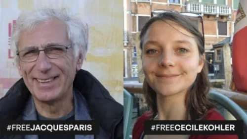 Une manifestation à Dijon pour les deux otages français détenus en...