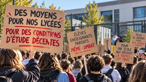 Mobilisation lycéenne à Dijon : parents, élèves et enseignants...
