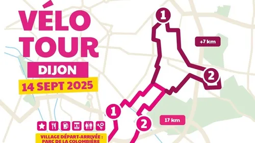 Découvrez le parcours du vélotour de Dijon 