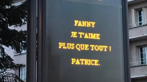 Vos messages d’amour sur les panneaux de Dijon 