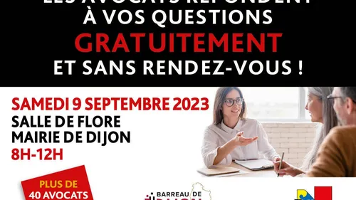 Rentrée 2023 : des consultations gratuites avec des avocats