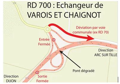 La date de fin des travaux du pont de l’échangeur à...