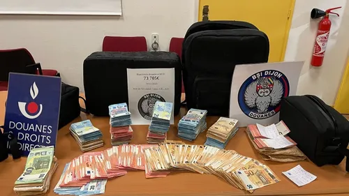 73 705 euros en liquide saisis par les douaniers dijonnais
