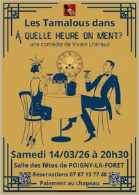 Pièce de théâtre "A quelle heure on ment" de Vivien LHERAUX à...