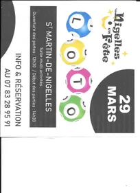  NIGELLES EN FETE - GRAND LOTO AVEC TOMBOLA