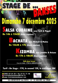 STAGES DE SALSA CUBAINE, BACHATA et KIZOMBA