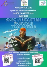 PORTES OUVERTES DU LYCEE DES METIERS GUSTAVE EIFFEL