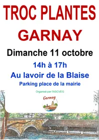 TROC PLANTES d’automne de Garnay le 11 octobre 2026 de 14h à 17H au...