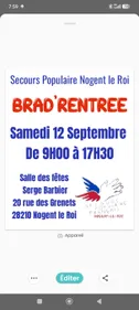 BRAD RENTREE SECOURS POPULAIRE