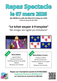 Repas Picard animé par Françoise Desmaret organisé par le Comité...