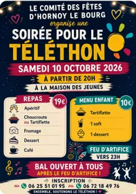 REPAS CHOUCROUTE AU PROFIT DU TELETHON ET FEU D'ARTIFICE