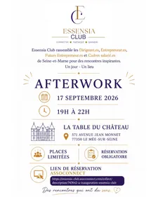 AFTERWORK ITINERANT POUR CHEFS D'ENTREPRISE, ENTREPRENEURS ET CADRES