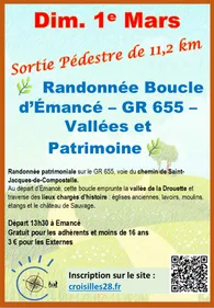 Randonnée Boucle d’Émancé – Drouet-sur-Drouette– Vallées et patrimoine