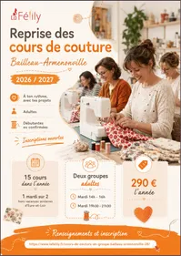 Cours de Couture Adultes à Bailleau-Armenonville - Inscriptions...