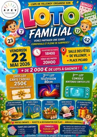 L’APEV de Villenoy organise son Loto Familial !