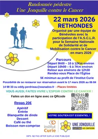 Randonnée d'une Jonquille contre le cancer à Rethondes