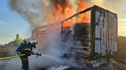 Le trafic perturbé par un camion en feu sur l’A1 dans l’Oise