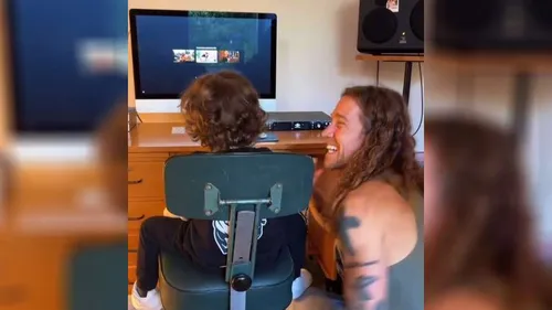 Julien Doré et son fils : une nouvelle séquence adorable