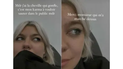 Louane blessée en concert !