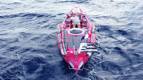 Guirec Soudée a retrouvé la terre ferme, à Brest 