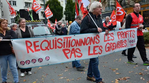 Mobilisation du 18 octobre à Rennes. "Réquisitionnons les profits,...