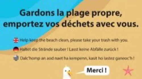 Du civisme à la place des poubelles sur les plages de Combrit.