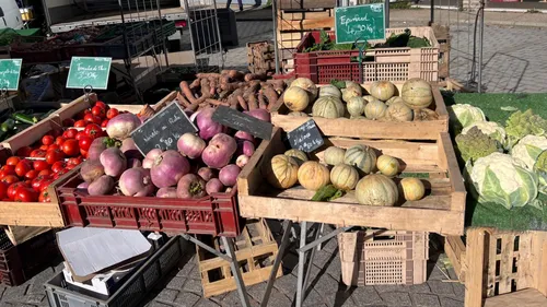 Tomates, melons, etc. Les fruits et légumes d'été résistent sur les...