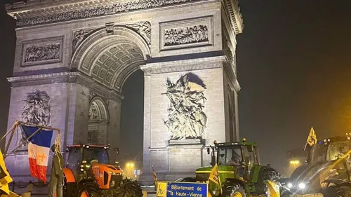 Les tracteurs de la Coordination Rurale 87 à Paris