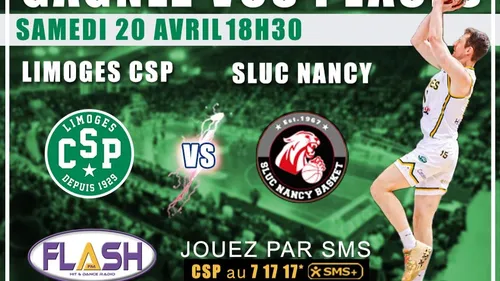 Gagnez vos places pour Limoges CSP - SLUC Nancy du 20 avril 2024
