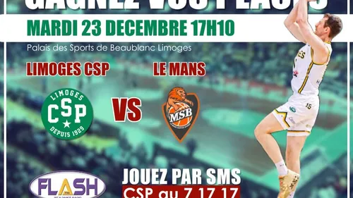 Basket Betclic Elite : Gagnez vos places pour Limoges CSP / Le Mans