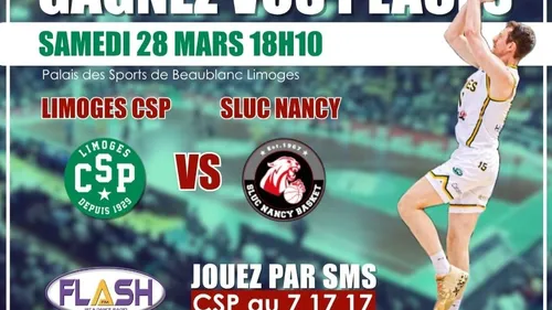 Basket Betclic Elite : Gagnez vos places pour Limoges CSP / SLUC Nancy