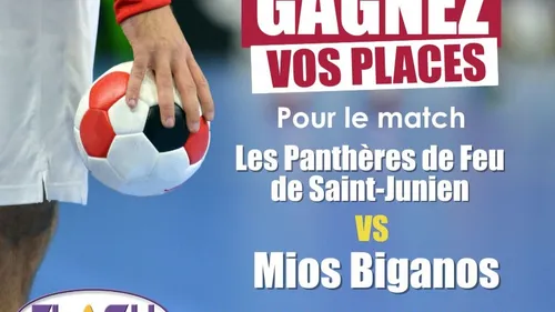 Gagnez vos places pour le match du ROC ASSJ HB 87 de Saint Junien...