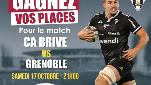 Gagnez vos places pour CA Brive – Grenoble
